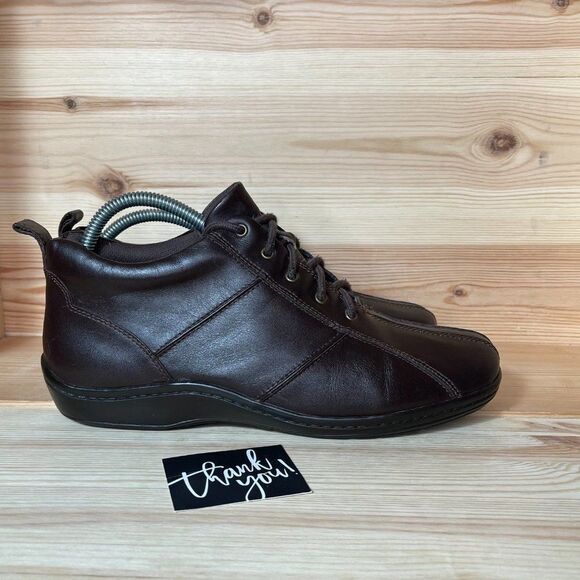 WMs Easyspirit Bonanzas Brown Leather Shoes US 9.5 - Picture 1 of 9